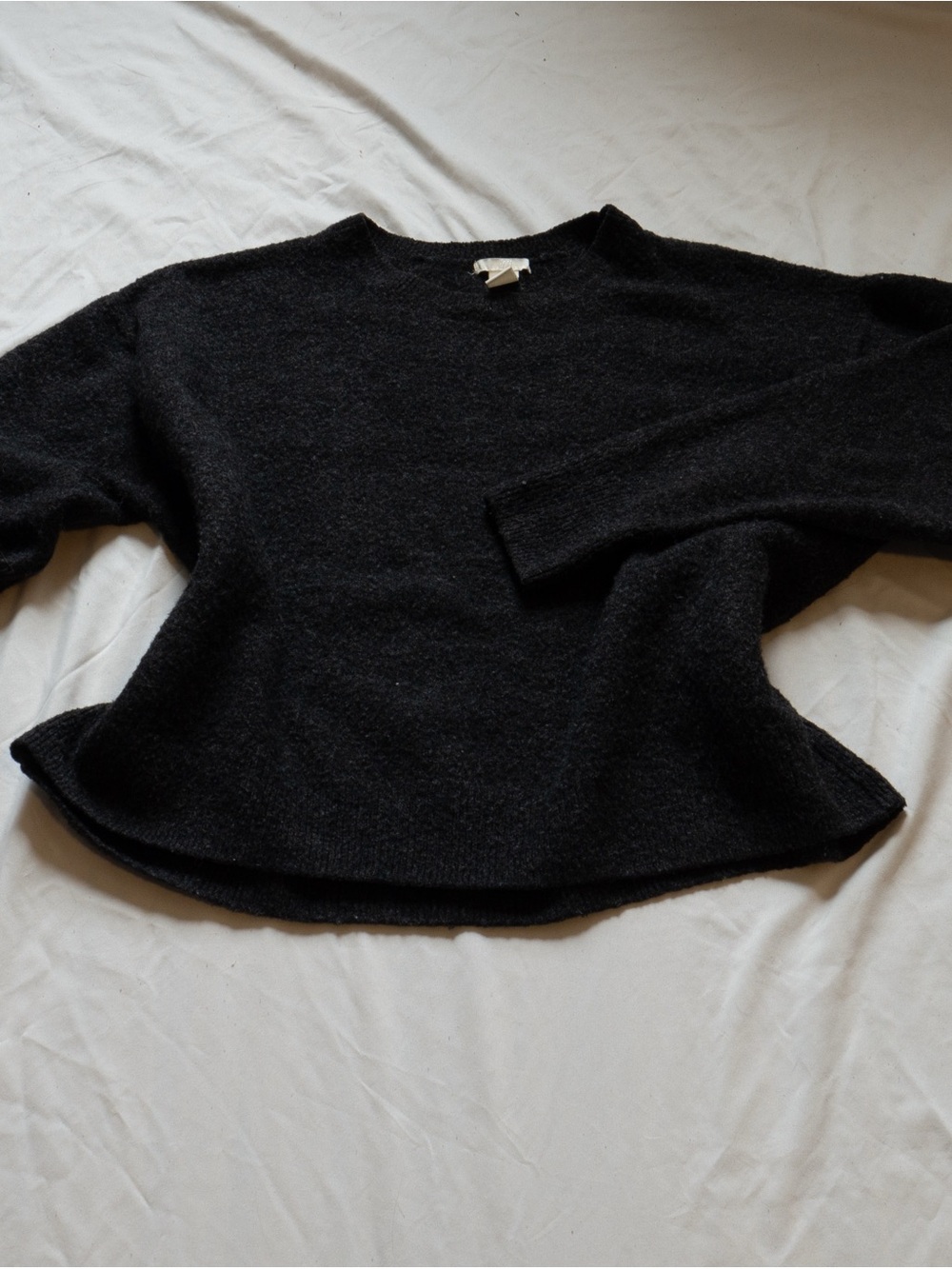 H&M Charcoal Boxy Crewneck Women's Sweater